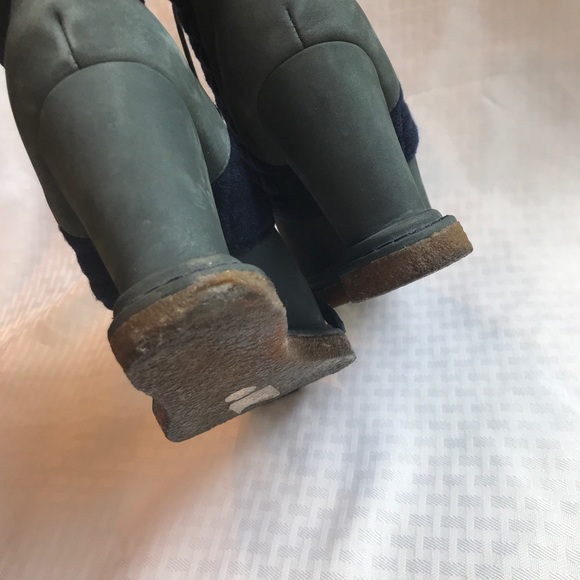 F-Troupe Women’s Sz 40 Blue Wedge Heel Boots US 10 - Picture 13 of 16